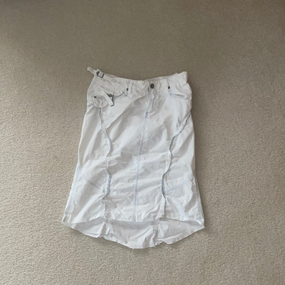 Da-Nang white cotton pencil skirt